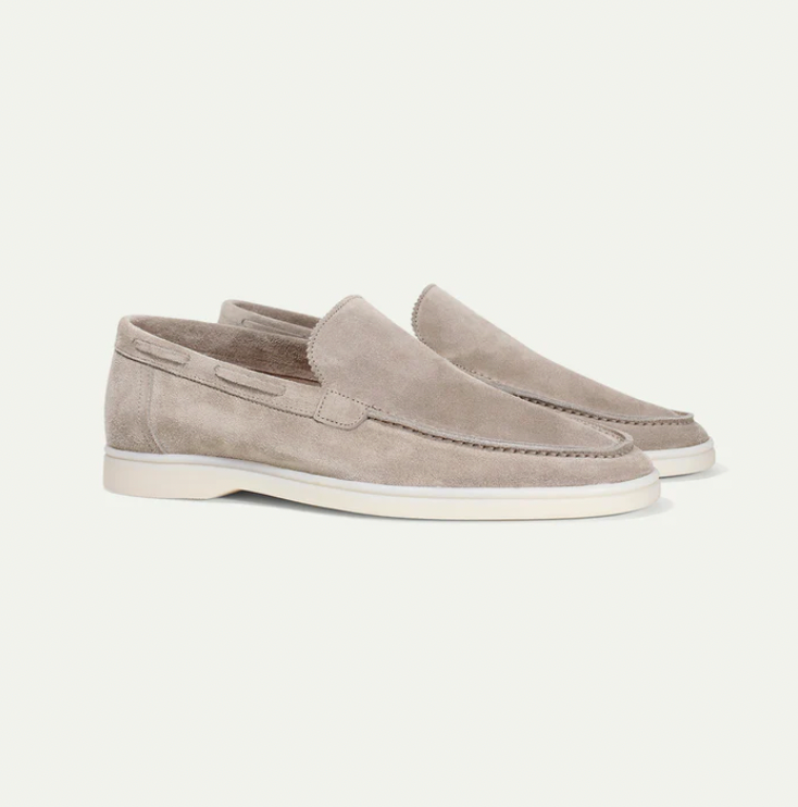 Loafer Herren | Cleaner Wildleder-Slipper mit leichter Plateausohle
