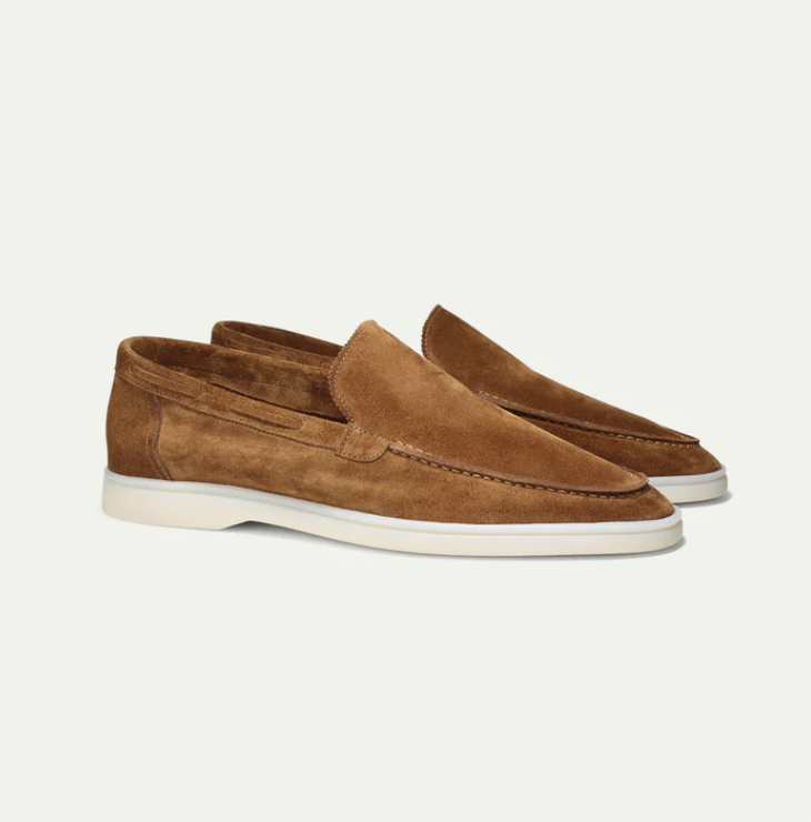 Loafer Herren | Cleaner Wildleder-Slipper mit leichter Plateausohle