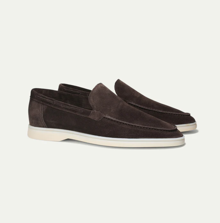 Loafer Herren | Cleaner Wildleder-Slipper mit leichter Plateausohle