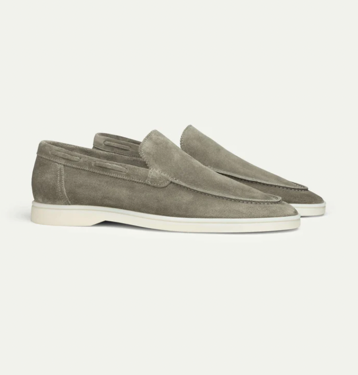 Loafer Herren | Cleaner Wildleder-Slipper mit leichter Plateausohle