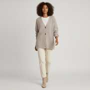 Locker Geschnittener Cardigan Mit Knopfleiste - Jamila