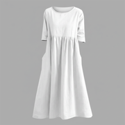 Vestito midi leggero donna | Abito estivo con tasche laterali