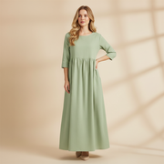 Vestito midi leggero donna | Abito estivo con tasche laterali
