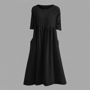 Vestito midi leggero donna | Abito estivo con tasche laterali