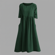 Vestito midi leggero donna | Abito estivo con tasche laterali