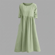 Vestito midi leggero donna | Abito estivo con tasche laterali