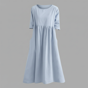 Vestito midi leggero donna | Abito estivo con tasche laterali