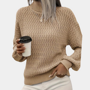 Hanna | Damen Zopfmuster Rollkragenpullover