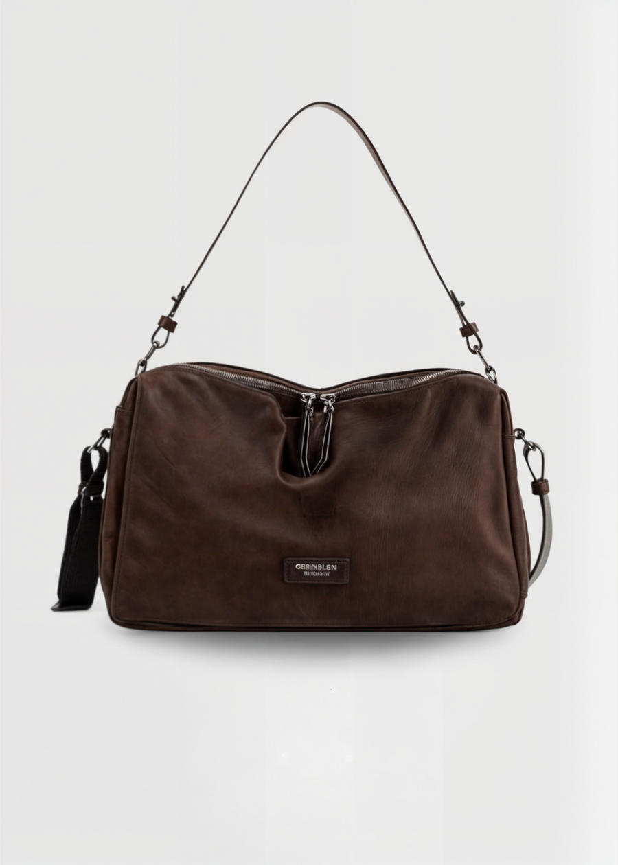 Vegane Wildleder Umhängetasche Damen – Kompakte Bucket Bag mit Reißverschluss