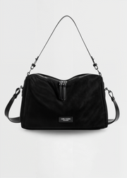 Vegane Wildleder Umhängetasche Damen – Kompakte Bucket Bag mit Reißverschluss