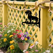 Dachshund Metall Hängender Pflanzentopfständer