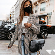 Lässiger Damenblazer | Kariertes Design