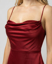 Maxi Kleid Damen | Elegantes Abendkleid lang mit Beinschlitz