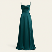 Maxi Kleid Damen | Elegantes Abendkleid lang mit Beinschlitz