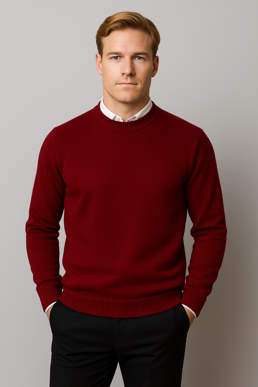 Christian | Herren Frühlings Klassischer Rundhals Pullover