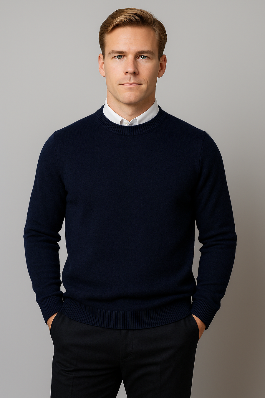 Christian | Herren Frühlings Klassischer Rundhals Pullover