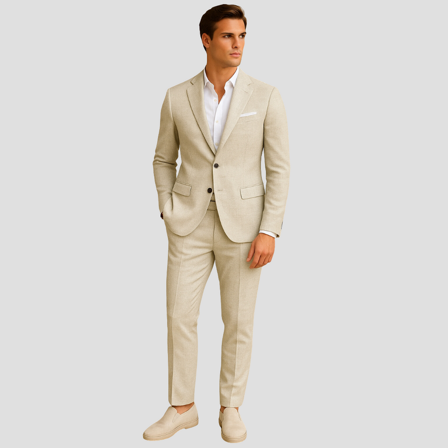 Zweiteiliger Slim-Fit-Anzug für Herren – Moderner, maßgeschneiderter Business-Look