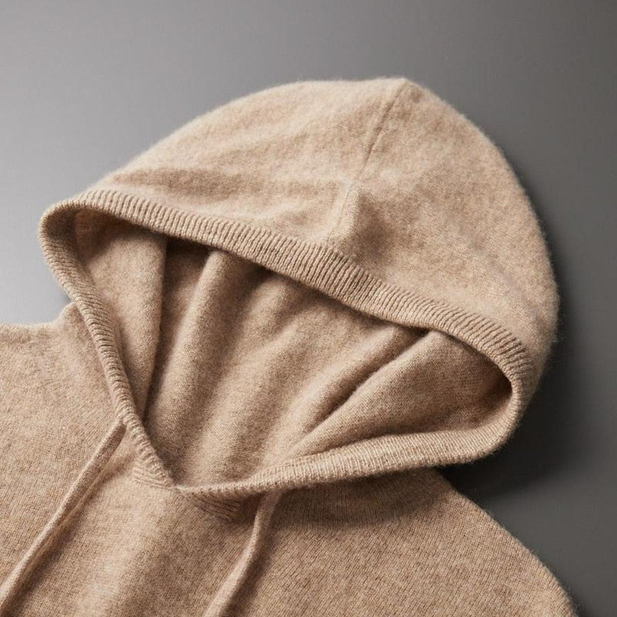 Malte | Herren Lässiger Strickpullover mit Kapuze