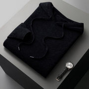 Malte | Herren Lässiger Strickpullover mit Kapuze