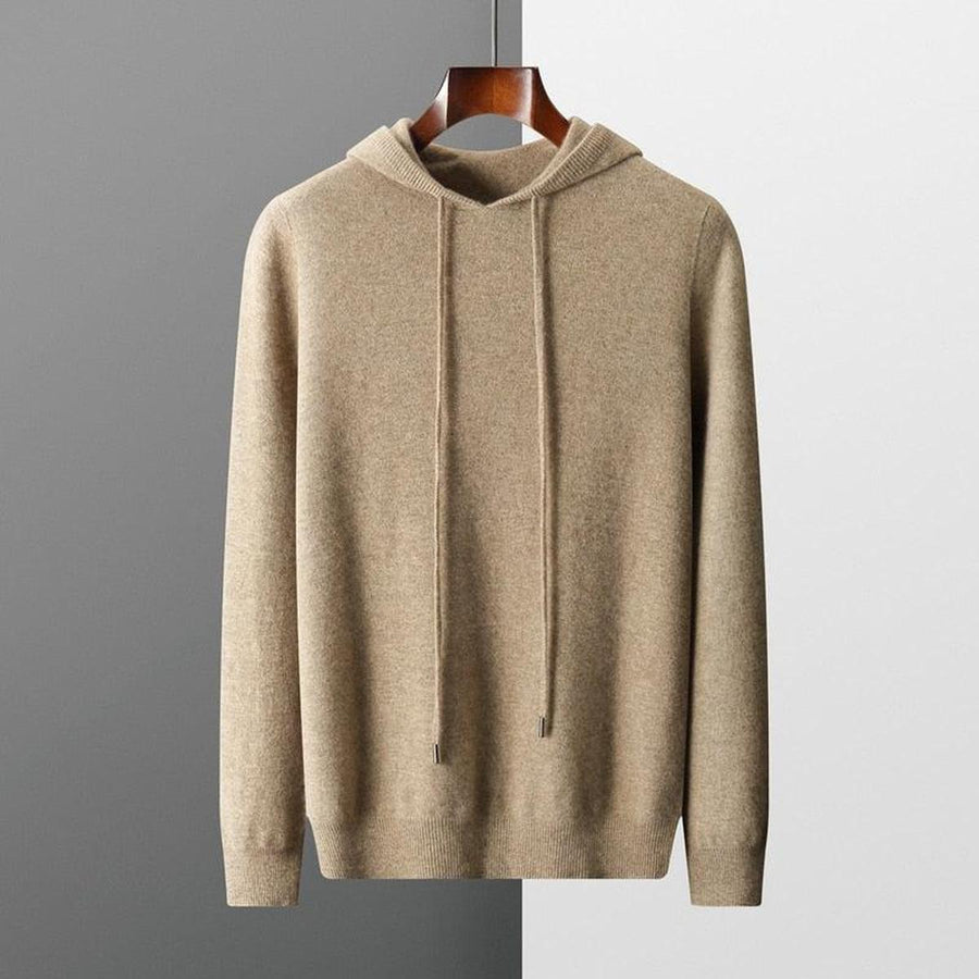 Malte | Herren Lässiger Strickpullover mit Kapuze