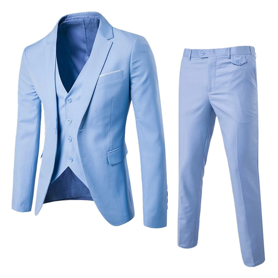 Elegantes 3-teiliges Herren-Set – Blazer, Hose & Weste im formellen, maßgeschneiderten Stil