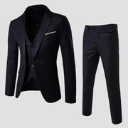 Elegantes 3-teiliges Herren-Set – Blazer, Hose & Weste im formellen, maßgeschneiderten Stil