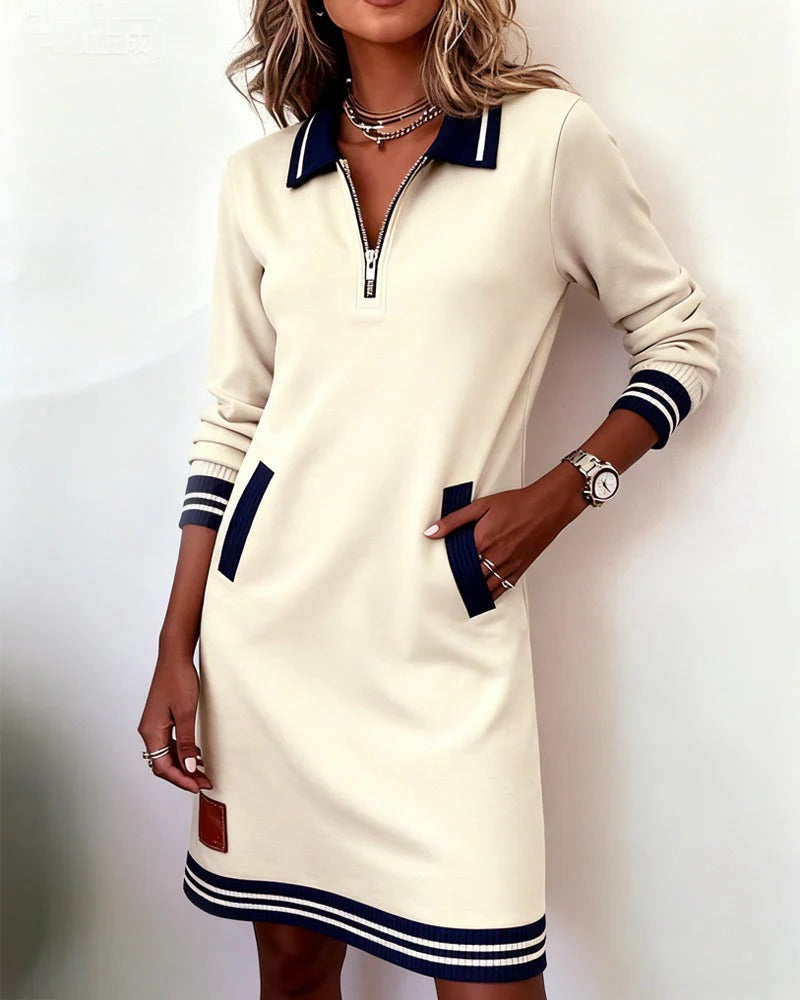 Midikleid Damen | Polo-Kragen & Sportlich Elegant