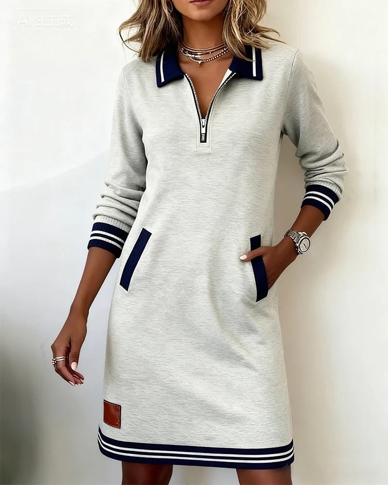 Midikleid Damen | Polo-Kragen & Sportlich Elegant