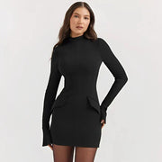 Damen Satin Minikleid mit A-Linien-Schnitt und Eleganter Silhouette