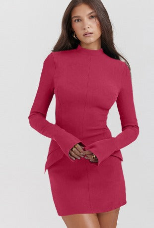 Damen Satin Minikleid mit A-Linien-Schnitt und Eleganter Silhouette
