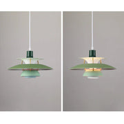 Moderne LED-Hängelampe in Farbenfrohem Metalldesign für Esstisch und Wohnbereiche – Energiesparend, E27 Fassung