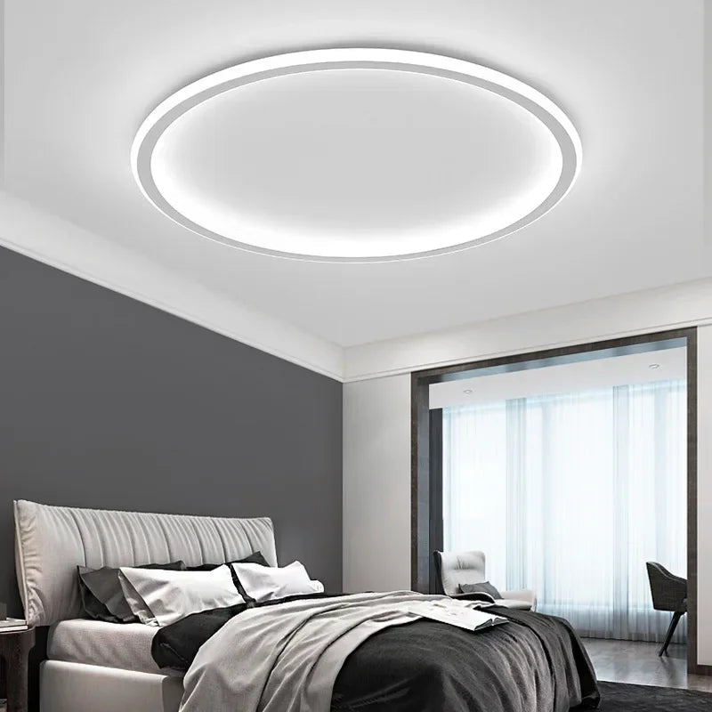 Moderne Runde LED-Deckenleuchte im Skandinavischen Stil für Wohnzimmer – Gleichmäßige Beleuchtung, 20-60 cm Durchmesser