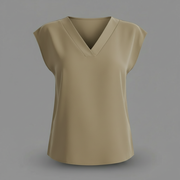 Blusa estiva moderna donna | Bluse a manica corta con scollo a V