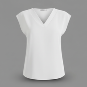 Blusa estiva moderna donna | Bluse a manica corta con scollo a V