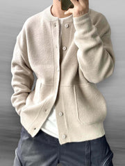 Moderne Strickjacke mit Bomberkragen für Stilbewusste