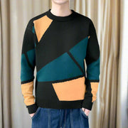 Modischer Strickpullover mit geometrischem Muster