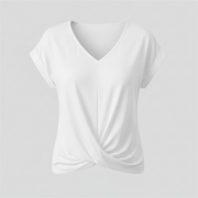 Top alla moda a manica corta donna | Maglia con scollo a V
