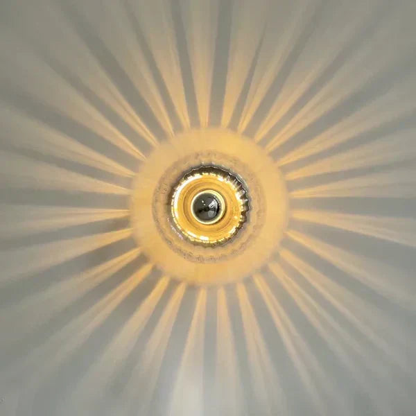 Design Glas Wandleuchte – Moderne Wandlampe mit Strahlen-Effekt