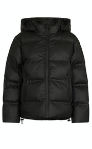 Schwarze Daunenjacke Für Damen | Mit Kapuze