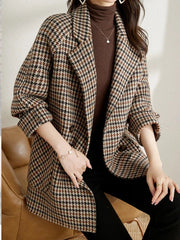 Pauline | Damen Kariertes Blazer-Jackett für den Frühling