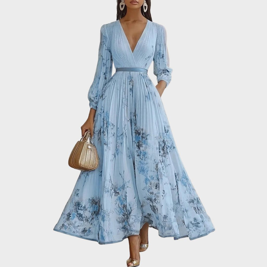 Siena™ - Elegante Plissee Maxi Kleid