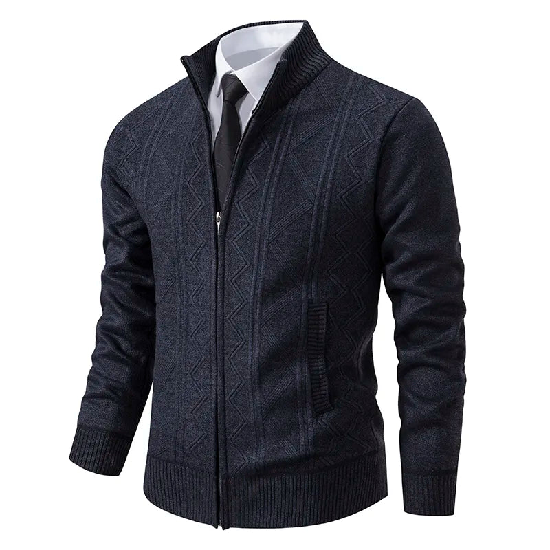Herren Winter Strickjacke | Mit Reißverschluss