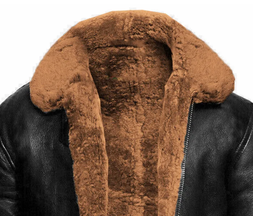Noah | Elegante Lederjacke für Herren Mit Fell Winter