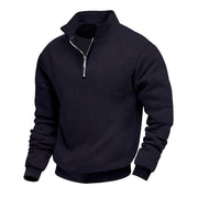 Herrenstrickpullover Mit Halbem Reißverschluss | Langarm