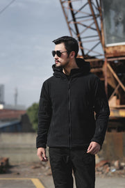 Rollkragenjacke mit mehreren Taschen