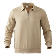 Herren Winter Polopullover | Halber Reißverschluss