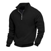 Herrenstrickpullover Mit Halbem Reißverschluss | Langarm