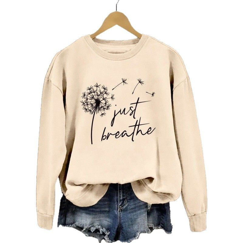 Damen Sweatshirt mit inspirierendem Pusteblumen-Motiv