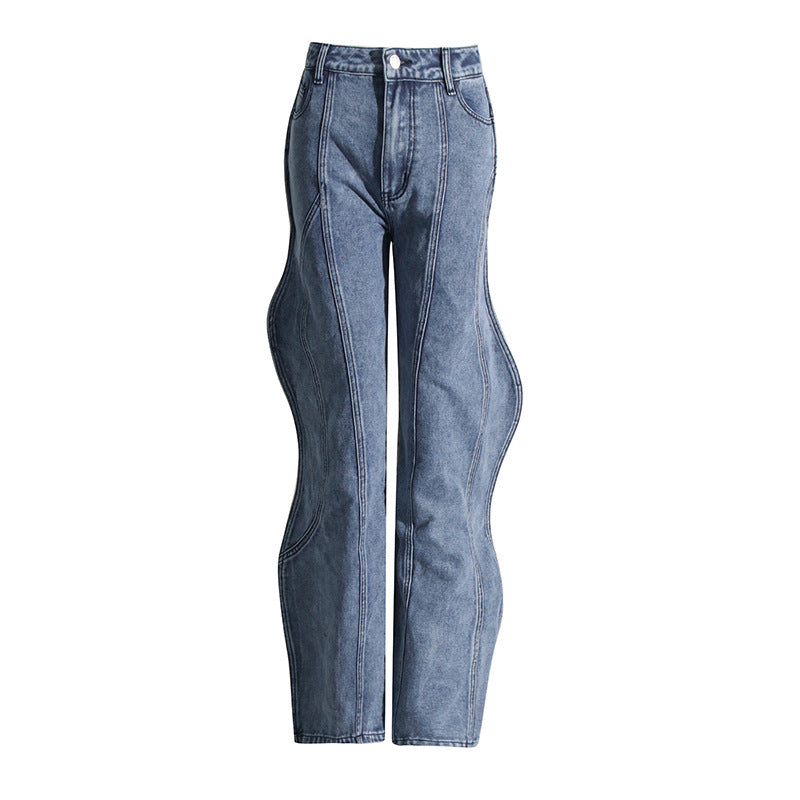 Lässiges Damen Denim Set | Ärmelloses Top & Gerade Hose | Komfort & Stil