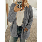 Teddy Damen Fleecejacke Mit Kapuze | Flauschiger Wintermantel